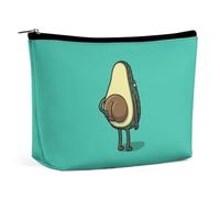JZemdybill Bolsa de cosméticos, bonita bolsa de maquillaje para mascotas y té con leche, bolsa de aseo portátil con cremallera para uso diario, viajes, Lindo anime de aguacate, Talla única