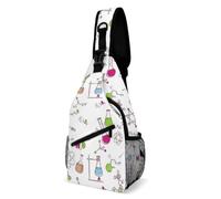 JZemdybill Bolso cruzado, con patrón de experimentos de química, bolsa de pecho para viajes, compras, deportes