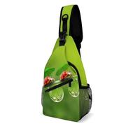 JZemdybill Bolso cruzado, mariquita verde, paisaje, bolsa bandolera para viajes, compras, deportes, Estilo:, 38x20cm