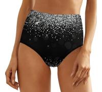 JZemdybill Bragas para mujer, calzoncillos de patatas frescas, ropa interior elástica de cintura alta para mujer, Brillo plateado brillante, XL