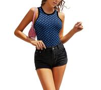 JZemdybill Camiseta sin mangas con diseño de hojas de calabaza otoñal para mujer, camiseta deportiva para yoga, Punto de ancla náutica, S