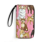 JZemdybill Cartera de cuero, calavera de Dia de los Muertos, con cuerda, tamaño pequeño y gran capacidad, fácil de transportar, Estilo-2, 19.7x10.5cm, Moderno