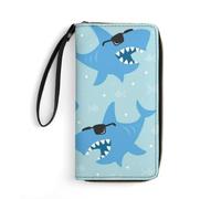 JZemdybill Cartera de cuero, calavera y huesos cruzados, con cuerda, tamaño pequeño y gran capacidad, fácil de transportar, Estilo-4, 19.7x10.5cm, Moderno