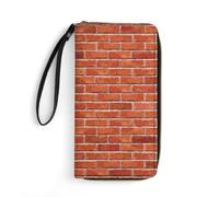 JZemdybill Cartera de cuero, patrón de rayas rojas, con cuerda, tamaño pequeño y gran capacidad, fácil de transportar, Estilo-9, 19.7x10.5cm, Moderno