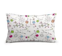 JZemdybill Funda de almohada, funda de almohada rectangular de felpa con patrón de experimento químico para sofá o dormitorio