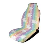 JZemdybill Funda para asiento delantero de coche, diseño de unicornio, arcoíris, protector universal para asiento de coche