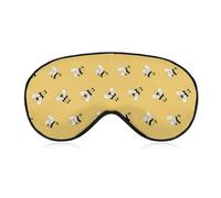 JZemdybill Máscara de ojos de tela suave, bonita máscara de dormir de abeja, máscara de ojos para dormir con diadema ajustable para hombres y mujeres