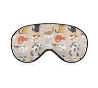 JZemdybill Máscara de ojos de tela suave, bonito antifaz para dormir con diadema ajustable para hombres y mujeres