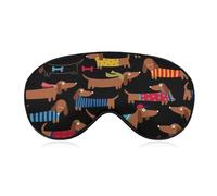 JZemdybill Máscara de ojos de tela suave, máscara de dormir con diadema ajustable para hombres y mujeres con texto en inglés "I Love My Dog"