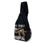 JZemdybill My Sprirt - Bolso cruzado con diseño de perezoso animal para viajes, compras, deportes