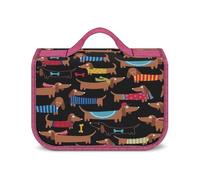 JZemdybill Neceser colgante con texto en inglés "I Love My Dog" Dachshunds, bolsa de maquillaje impermeable para viajes, negocios, vacaciones, I Love My Dog Dachshunds, Talla única