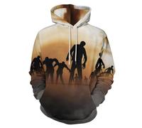 JZemdybill Sudadera con capucha, E7e30e511f1088d2ae7f60a3068632af, sudadera con capucha de moda con bolsillo para hombre y mujer, Zombies Dead Men Walking Body at Night, XXL