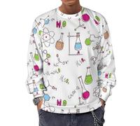 JZemdybill Sudadera de manga larga con cuello redondo, lindo chihuahua, suéteres casuales ligeros para hombre, Patrón de experimentos de química, S