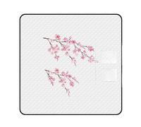 JZemdybill Tapete de picnic con cremallera, manta de picnic con flores de cerezo, alfombras para exteriores, 200 cm x 200 cm