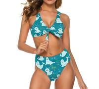 JZemdybill Traje de baño para mujer, conjunto de bikini My Sprirt Animal Sloth, traje de baño de dos piezas, Bonito sello, L