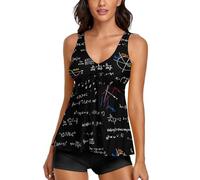 JZemdybill Trajes de baño para mujer, lindo tankini de pollo para mujer con pantalones cortos, trajes de baño para surf, buceo, Matemáticas Lineales Educación Matemática, M