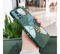 JZFDCLF Funda con diseño de Hojas para Xiaomi Redmi Note 14, 13, 12, 12S, 11, 11S, 10, 10T, 10S, 9T, 9, 8, 7 Pro Plus, Redmi 10, 9, 9T, 4G, 5G, Color Verde Oscuro 2, para Note 14 ProPlus