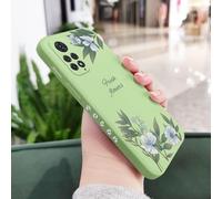 JZFDCLF Funda con Hojas para Xiaomi Redmi Note 14, 13, 12, 12S, 11, 11S, 11E, 10, 10T, 10S, 9T Pro Plus, Redmi 10, 10A, 10C, 9, 9T, 4G, 5G, Verde Claro 2, para Note 12 ProPlus
