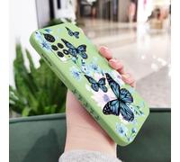 JZFDCLF Funda de Mariposa para Xiaomi Redmi Note 14, 13, 12, 12S, 11, 11S, 11E, 10, 10T, 10S, 9T, 9 Pro Plus, 10C, 10A, 10, 9, 9A, 9C, 9T, 4G, 5G, Verde Claro 1, para Note 14 ProPlus