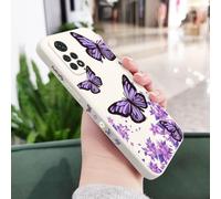 JZFDCLF Funda de Mariposas moradas para Xiaomi Redmi Note 14, 13, 12, 12S, 11, 11S, 10, 10A, 10T, 10S, 9T, 9, 8, 7 Pro Plus, 10C, 9T, 4G, 5G, Color Blanco 1, para Note 13 ProPlus