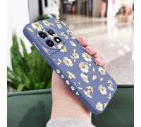 JZFDCLF Funda de Silicona líquida con diseño de Flores para OnePlus 12, 12R, 11, 11R, 10, 10R, 10T, 9R, 9RT, 9, 8T, 8, 7, 7T Pro 5G, Color Azul Claro, para OnePlus 10T