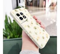 JZFDCLF Funda de Silicona líquida con diseño de Flores para OnePlus 12, 12R, 11, 11R, 10, 10R, 10T, 9R, 9RT, 9, 8T, 8, 7, 7T Pro 5G, Color Blanco, para OnePlus 11 5G