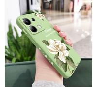JZFDCLF Funda de Silicona líquida con diseño de Flores para Xiaomi Redmi Note 13, 12, 12S, 11, 11S, 10, 10S, 9, 9S Pro Plus 4G y 5G, Color Verde Claro, para Note 11 ProPlus