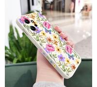 JZFDCLF Funda de Silicona líquida con patrón para Xiaomi Redmi Note 14, 13, 12, 12S, 11, 11S, 10, 10T, 10S, 9, 9S, 8, 7 Pro Plus 4G y 5G, Color Blanco, para Note 13 ProPlus
