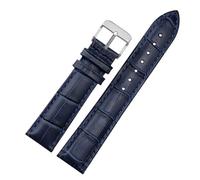 JZFOACHR 12 14 16 18 19 19 20 21 22 23 mm Azul Color Genuino Correa de cuero Correa Men y mujeres Banda para la banda de vigilancia de Rossini Citizen