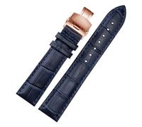 JZFOACHR 12 14 16 18 19 19 20 21 22 23 mm Azul Color Genuino Correa de cuero Correa Men y mujeres Banda para la banda de vigilancia de Rossini Citizen