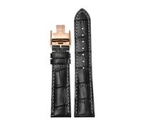 JZFOACHR 14 mm de 19 mm 20 mm 21 mm Bandeo de reloj de mariposa de cuero de cuero genuino, para la famosa fase de artesana de, comcast, una hermosa serie de reemplazo de la serie