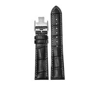 JZFOACHR 14 mm de 19 mm 20 mm 21 mm Bandeo de reloj de mariposa de cuero de cuero genuino, para la famosa fase de artesana de, comcast, una hermosa serie de reemplazo de la serie