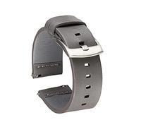 JZFOACHR 18 mm 20 mm 22 mm de 24 mm Corcha de cuero genuino Reloj Banda para Bandas de relojes de lanzamiento rápido (color: Tamaño de gris: 24 mm)