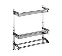 JZFOACHR 2 Niveles de apilador de baño Soporte Colgante Estante de Almacenamiento cosmético Estante de Toalla de Toallas de Acero Inoxidable 304 Estante de baño de Acero Inoxidable para ， A-40 cm