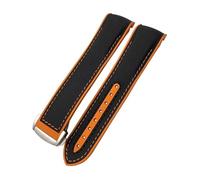 JZFOACHR 20 mm de 21 mm 22 mm Pulsera de reloj para Omega 300 Seamaster 600 Planeta Océano plegable Correa de hebilla Nylon Silicona Fluorine Reloj de goma