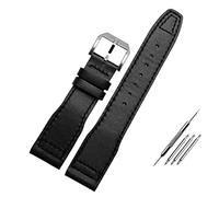JZFOACHR 20 mm de 21 mm de banda para hombres negros marrones para IWC Pilot Mark XVIII IW327004 IW377714 Pulsera de cuero genuino de la pantorrilla de reloj