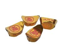 JZFOACHR 300pcs Ancestro Money Ritual Suministros de Papel, Gold Lingot Suministros funerarios Chinos, Festival Fundival Qingming y Festival de Hambre, el Funeral del Día de Barrido de Las tumbas