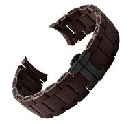 JZFOACHR Banda de reloj de acero de goma de silicona negra blanca para Armani AR5905 | 5906 | 5920 | 5919 | 5859 Mujeres de 20 mm Pulsera de muñeca de 23 mm de muñeca