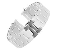 JZFOACHR Banda de reloj de acero de goma de silicona negra blanca para Armani AR5905 | 5906 | 5920 | 5919 | 5859 Mujeres de 20 mm Pulsera de muñeca de 23 mm de muñeca