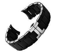 JZFOACHR Banda de reloj de acero de goma de silicona negra blanca para Armani AR5905 | 5906 | 5920 | 5919 | 5859 Mujeres de 20 mm Pulsera de muñeca de 23 mm de muñeca
