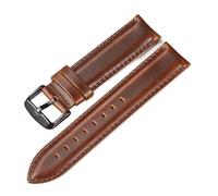 JZFOACHR Banda de reloj de cuero genuina 18 mm 20 mm 22 mm de liberación rápida Correas de vigilancia Cinturón con hebilla sólida (color: tamaño negro: 22 mm)