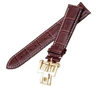 JZFOACHR Banda de reloj de cuero genuina de 19 mm 20 mm 22 mm 22 mm para Vacheron Constantin Patrimony VC Hombres y mujeres Correa de vaca marrón negro