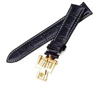 JZFOACHR Banda de reloj de cuero genuina de 19 mm 20 mm 22 mm 22 mm para Vacheron Constantin Patrimony VC Hombres y mujeres Correa de vaca marrón negro