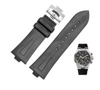 JZFOACHR Banda de reloj de cuero genuina para Vacheron Constantin Overseas Series 4500V 5500V P47040 STARE HOMBRE DE ACUERNO ACERO INOXIDABLE CORTE 25-8 mm