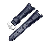 JZFOACHR Banda de reloj de cuero genuino para Patek Philippe 5711 5712g Nautilus Watchs Men and Women Special Notch Watch Strap 25 mm*12 mm