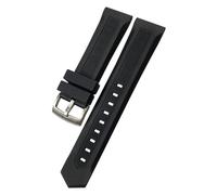JZFOACHR Banda de vigilancia de silicona de caucho de la naturaleza negra de 19 mm de 20 mm 21 mm 22 mm para Carrera F1 Acuaracer Heuer Buckle Watch Strap Herramientas