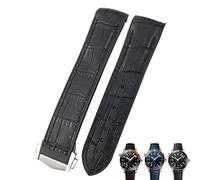 JZFOACHR Bandas de reloj de cuero de vaca de 22 mm de 22 mm para 300 Speedmaster de Ville Reloj Correa para hombres Brazelet Point Hebilla para hombre mujer