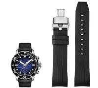 JZFOACHR Bandas de reloj de silicona de 22 mm para T120417 T120407 Cuarzo Dial Rubber Sport Men Strap Strap Banda impermeable