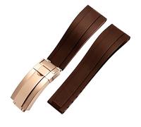 JZFOACHR Bandas de reloj de silicona de goma de 20 mm de 20 mm de 20 mm para cualquier marca de marca Strap de hebilla plegable de acero inoxidable Sports de banda de marca
