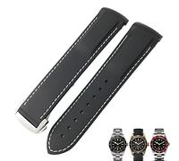 JZFOACHR Bandas de reloj rojo azul rojo de vigilancia de 22 mm 22 mm de goma de goma para el brazalete de tudor black bay para hombres
